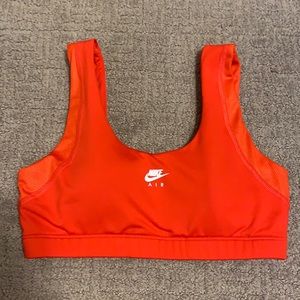 red Nike air sports bra